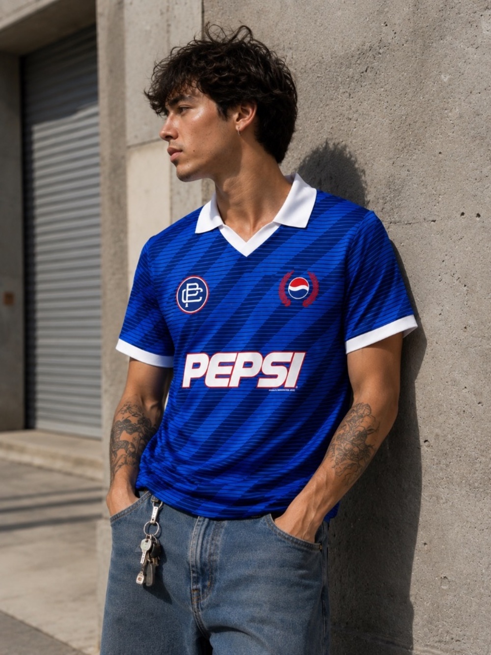 Hollister Boxy Fit Pepsi Jersey Tee
